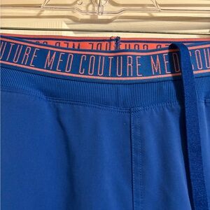 Med Couture Royal Blue Scrub Pants in Large.